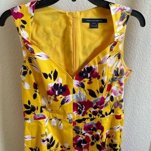 French Connection yellow floral dress US size 6